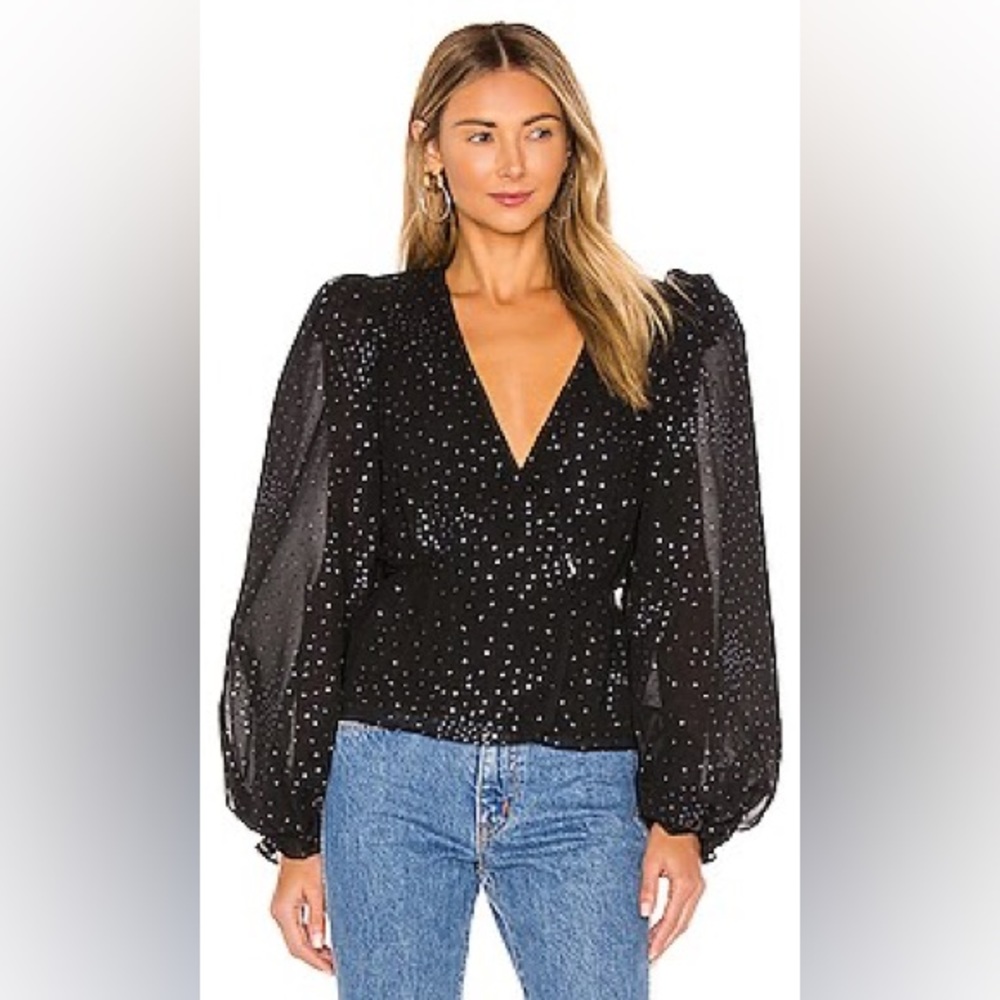NWT LPA Francis Top in Black Size S